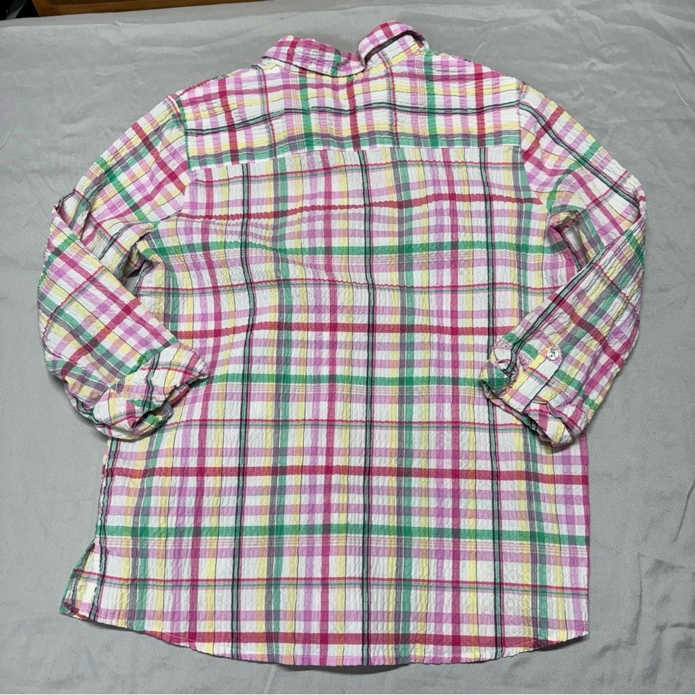 Allison Daley Multicolor Plaid Blouse - Picture 4 of 10